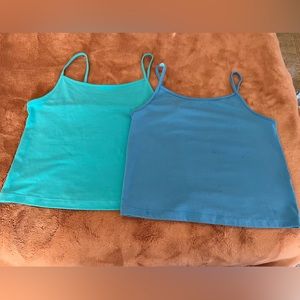 Cropped spaghetti strap tank tops ( two for the price of one )